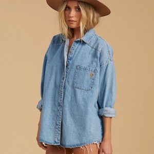 Billabong x The Salty Blond Feeling Salty Denim Button Down Shirt
